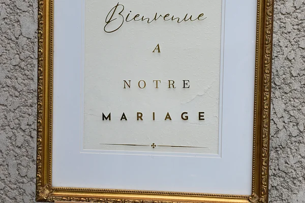 Panneau de bienvenue de mariage avec chevalet
