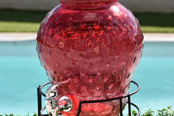Fontaine à boisson en verre Fraise 3.7L